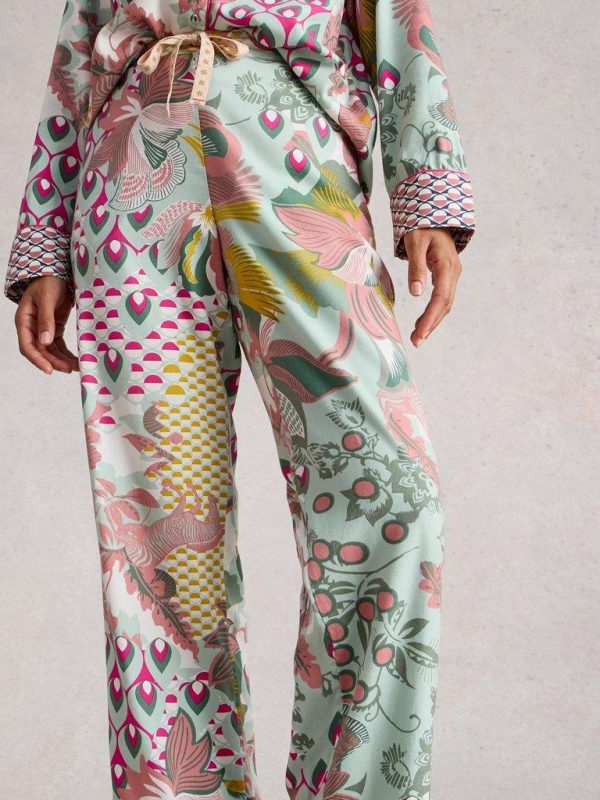 White Stuff Nina Pyjama Bottoms Green Multi